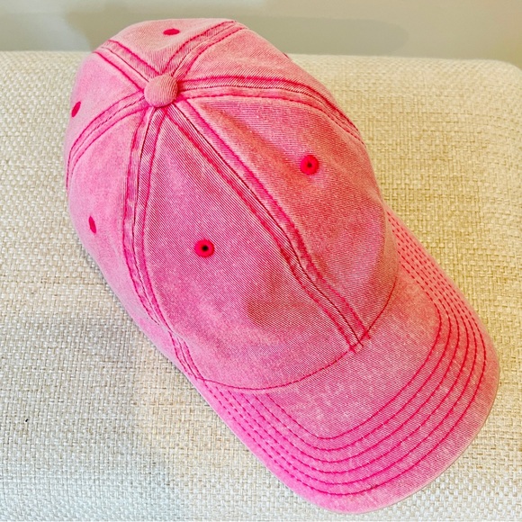 C. C | Pink Denim Baseball Cap - Picture 1 of 6